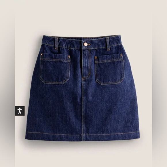 BNWT BODEN denim patch pocket mini skirt - Picture 6 of 14